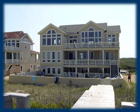 View of our house from the beach deck